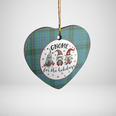 Clan MacInnes Ancient Tartan Tartan Crest Gnome Heart Ceramic Ornament XS48 MacInnes Ancient Tartan Tartan Christmas