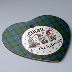 Clan MacKay Modern Tartan Tartan Crest Gnome Heart Ceramic Ornament FR85 MacKay Modern Tartan Tartan Christmas