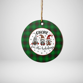 Clan Halkerston Tartan Tartan Crest Gnome Round Ceramic Ornament SG81 Halkerston Tartan Tartan Christmas