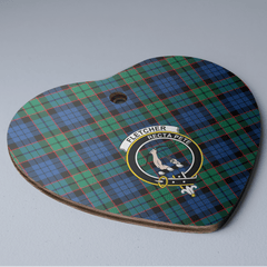 Clan Fletcher Ancient Tartan Crest Heart Ceramic Ornament UL62 Fletcher Ancient Tartan Tartan Christmas
