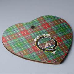 Clan Muirhead Tartan Crest Heart Ceramic Ornament WF68 Muirhead Tartan Tartan Christmas