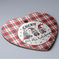 Clan Glasgow District Tartan Tartan Crest Gnome Heart Ceramic Ornament TT97 Glasgow District Tartan Tartan Christmas