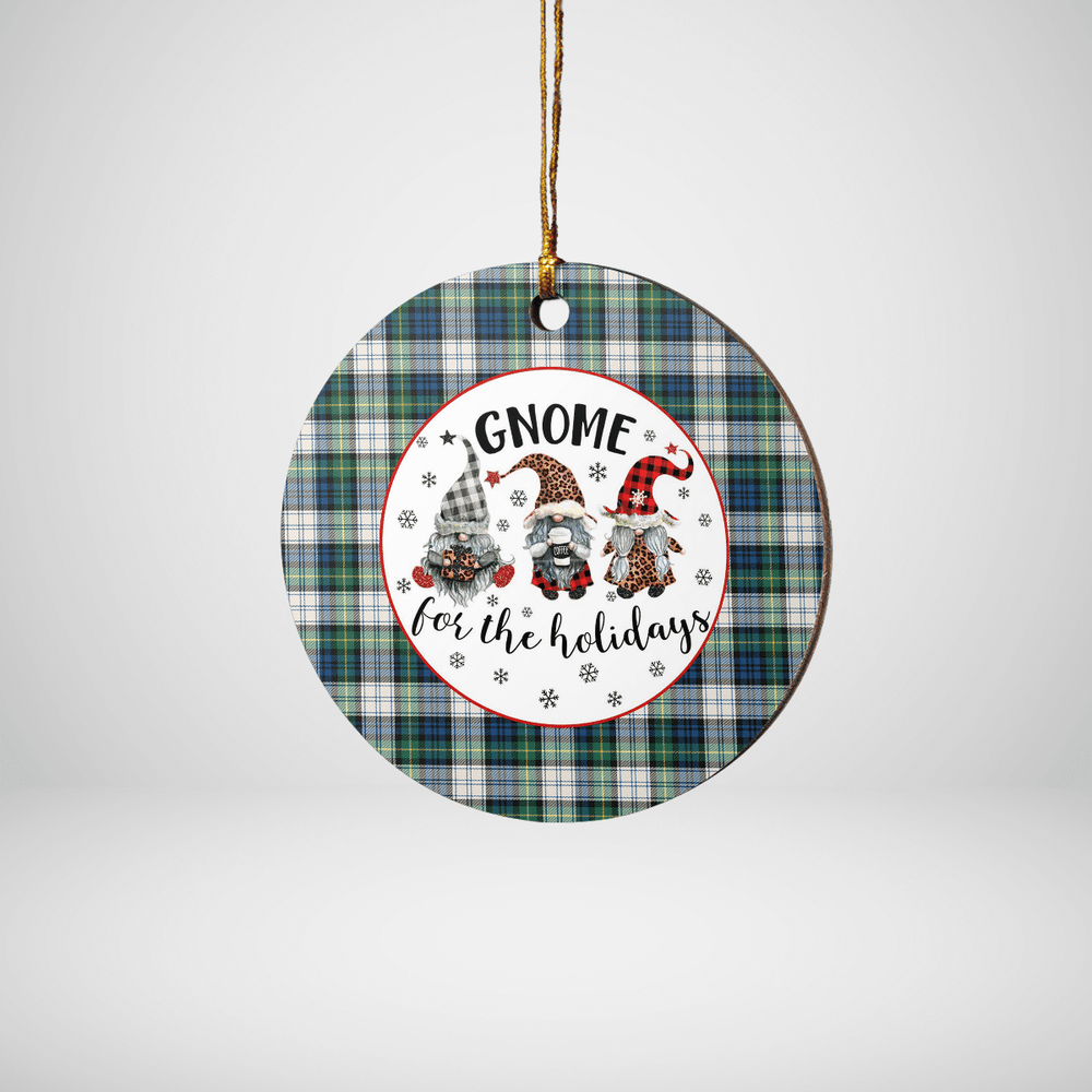 Clan Gordon Dress Ancient Tartan Tartan Crest Gnome Round Ceramic Ornament ND97 Gordon Dress Ancient Tartan Tartan Christmas