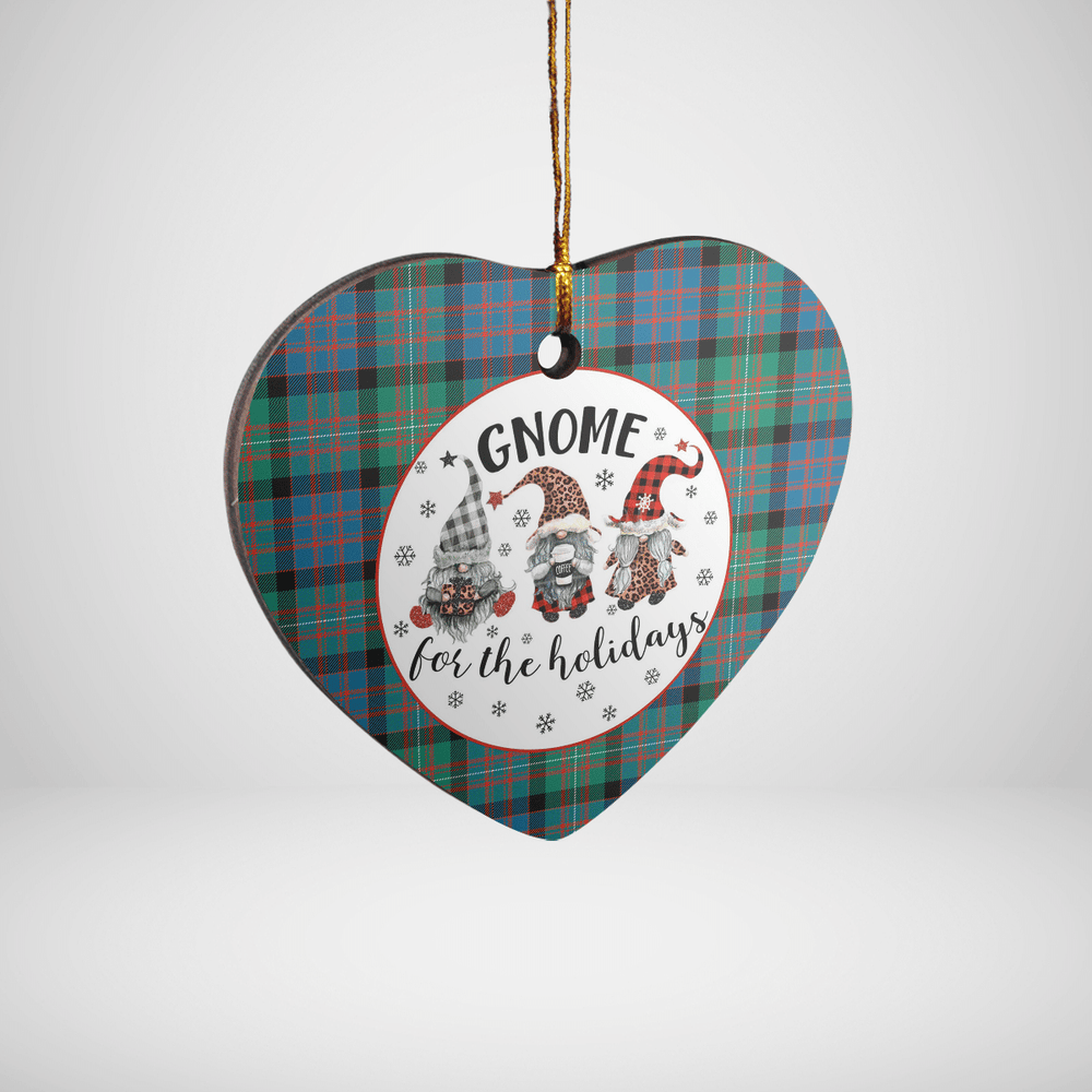 Clan MacDonnell of Glengarry Ancient Tartan Tartan Crest Gnome Heart Ceramic Ornament PL79 MacDonnell of Glengarry Ancient Tartan Tartan Christmas