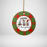 Clan MacGregor Modern Tartan Tartan Crest Gnome Round Ceramic Ornament AG10 MacGregor Modern Tartan Tartan Christmas