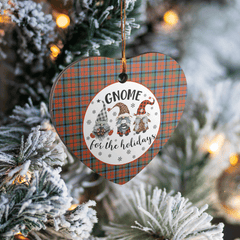 Clan MacNaughton Ancient Tartan Tartan Crest Gnome Heart Ceramic Ornament ZY22 MacNaughton Ancient Tartan Tartan Christmas