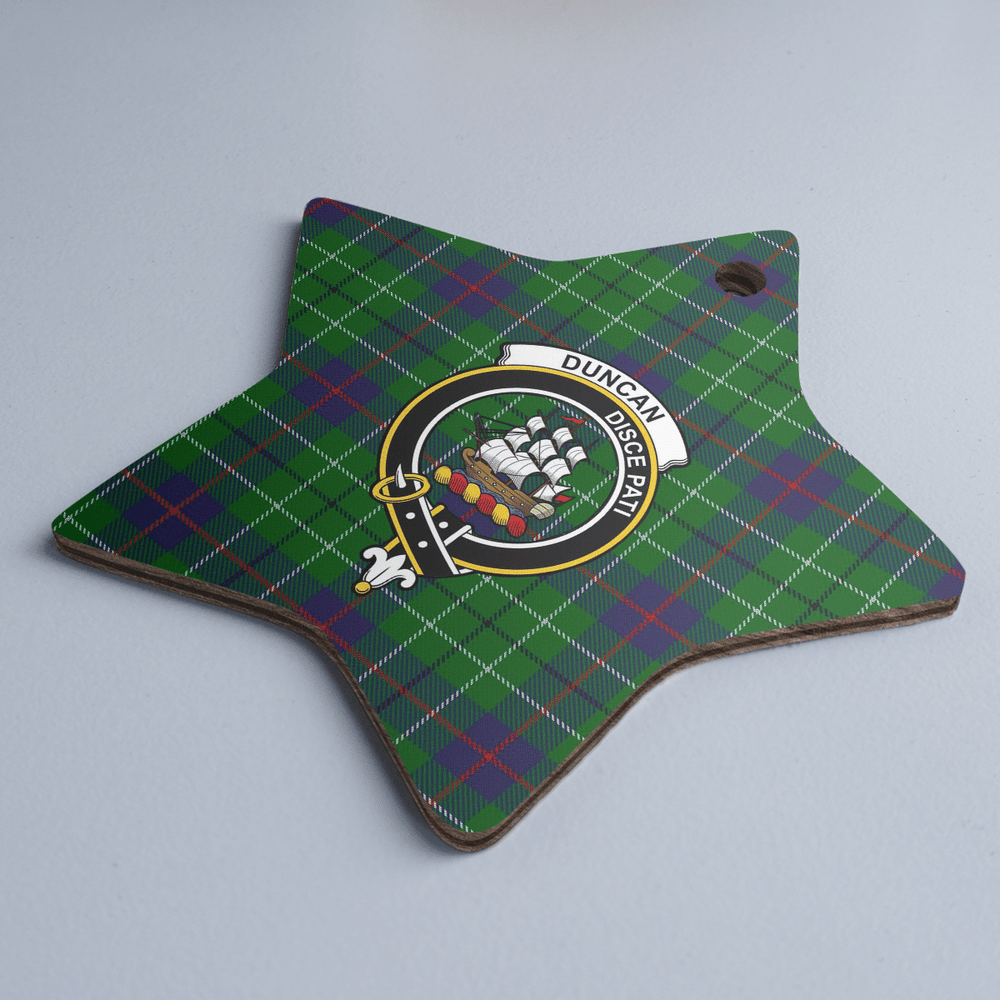 Clan Duncan Modern Tartan Crest Star Ceramic Ornament YC54 Duncan Modern Tartan Tartan Christmas