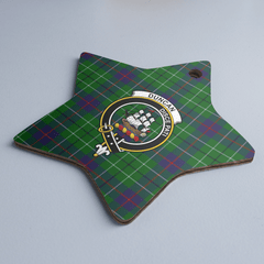 Clan Duncan Modern Tartan Crest Star Ceramic Ornament YC54 Duncan Modern Tartan Tartan Christmas