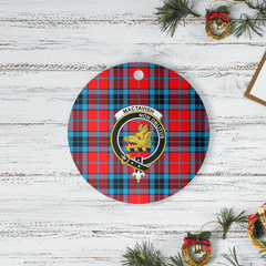 Clan MacTavish Modern Tartan Crest Round Ceramic Ornament FZ91 MacTavish Modern Tartan Tartan Christmas