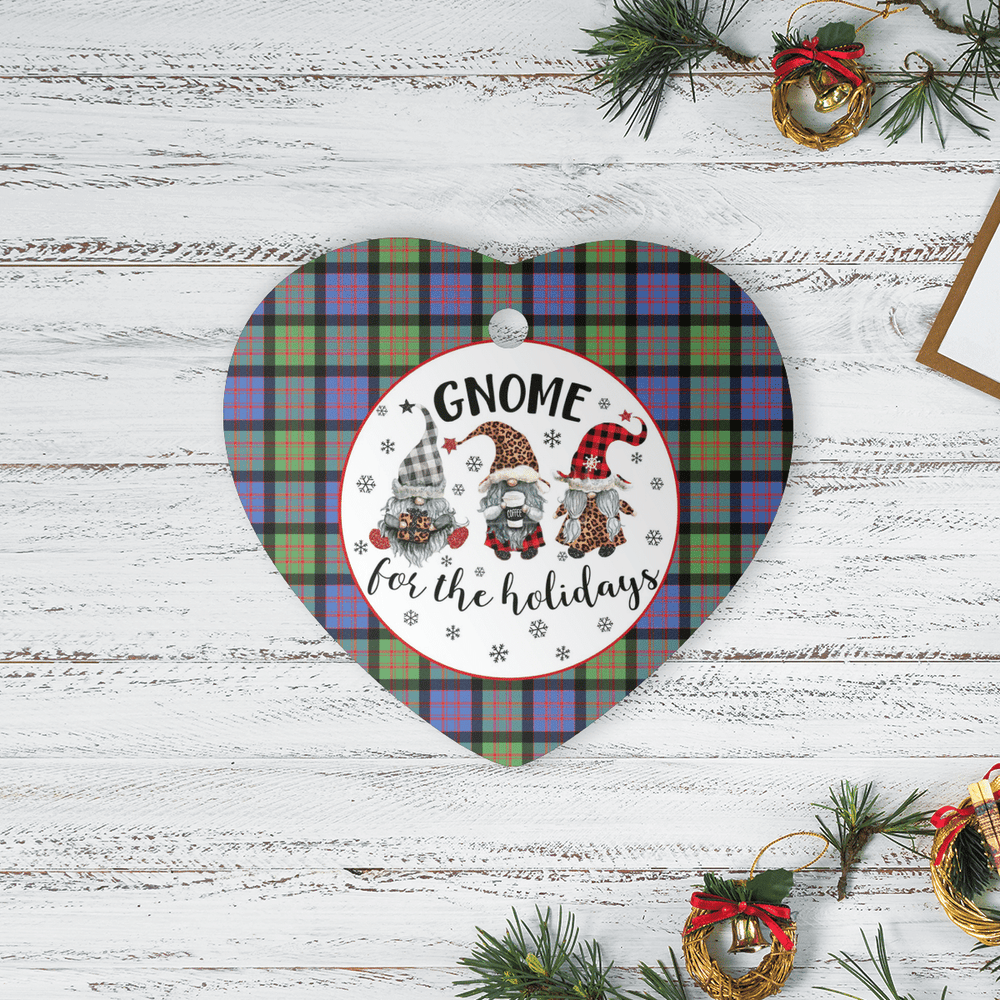 Clan MacDonald Ancient Tartan Tartan Crest Gnome Heart Ceramic Ornament HW14 MacDonald Ancient Tartan Tartan Christmas