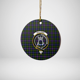 Clan Spalding Murray of Atholl Modern Tartan Crest Round Ceramic Ornament UX54 Spalding Murray of Atholl Modern Tartan Tartan Christmas