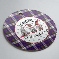 Clan MacDonald Dress Modern Tartan Tartan Crest Gnome Round Ceramic Ornament CU25 MacDonald Dress Modern Tartan Tartan Christmas