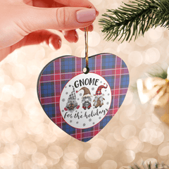Clan Graham of Menteith Red Tartan Tartan Crest Gnome Heart Ceramic Ornament EG16 Graham of Menteith Red Tartan Tartan Christmas
