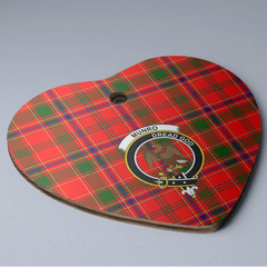 Clan Munro Modern Tartan Crest Heart Ceramic Ornament AI71 Munro Modern Tartan Tartan Christmas