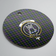 Clan Spalding Murray of Atholl Modern Tartan Crest Round Ceramic Ornament UX54 Spalding Murray of Atholl Modern Tartan Tartan Christmas