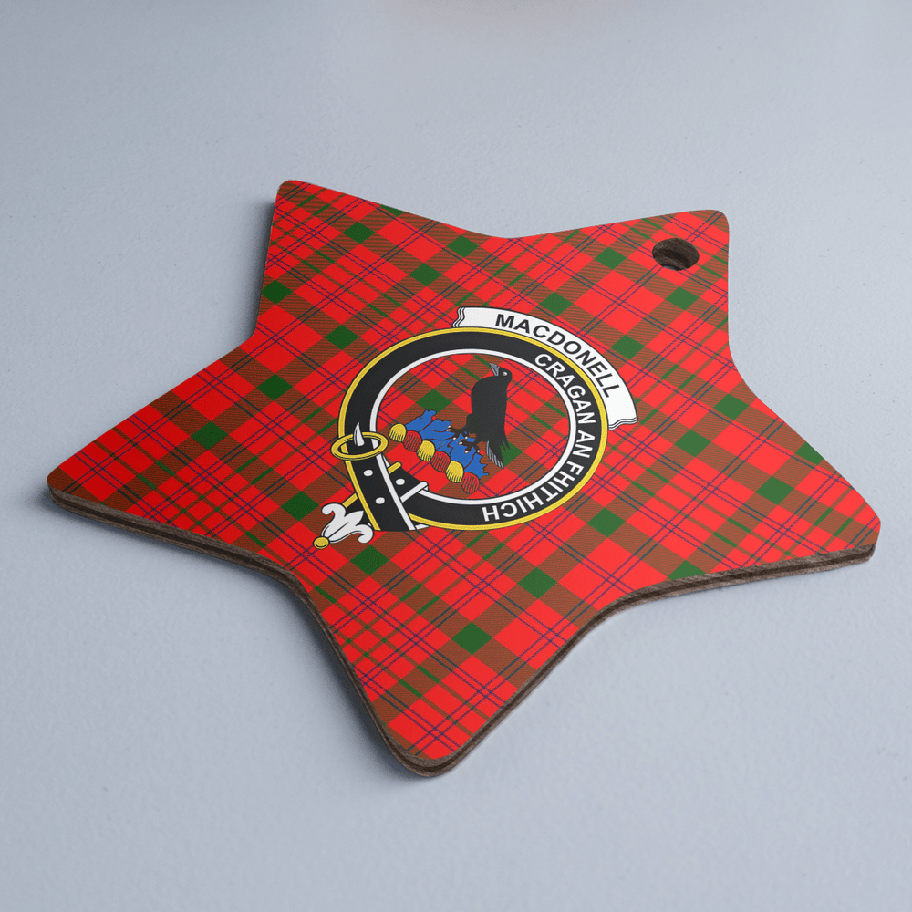 Clan MacDonnell of Keppoch Modern Tartan Crest Star Ceramic Ornament AJ87 MacDonnell of Keppoch Modern Tartan Tartan Christmas