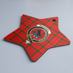 Clan MacDonnell of Keppoch Modern Tartan Crest Star Ceramic Ornament AJ87 MacDonnell of Keppoch Modern Tartan Tartan Christmas
