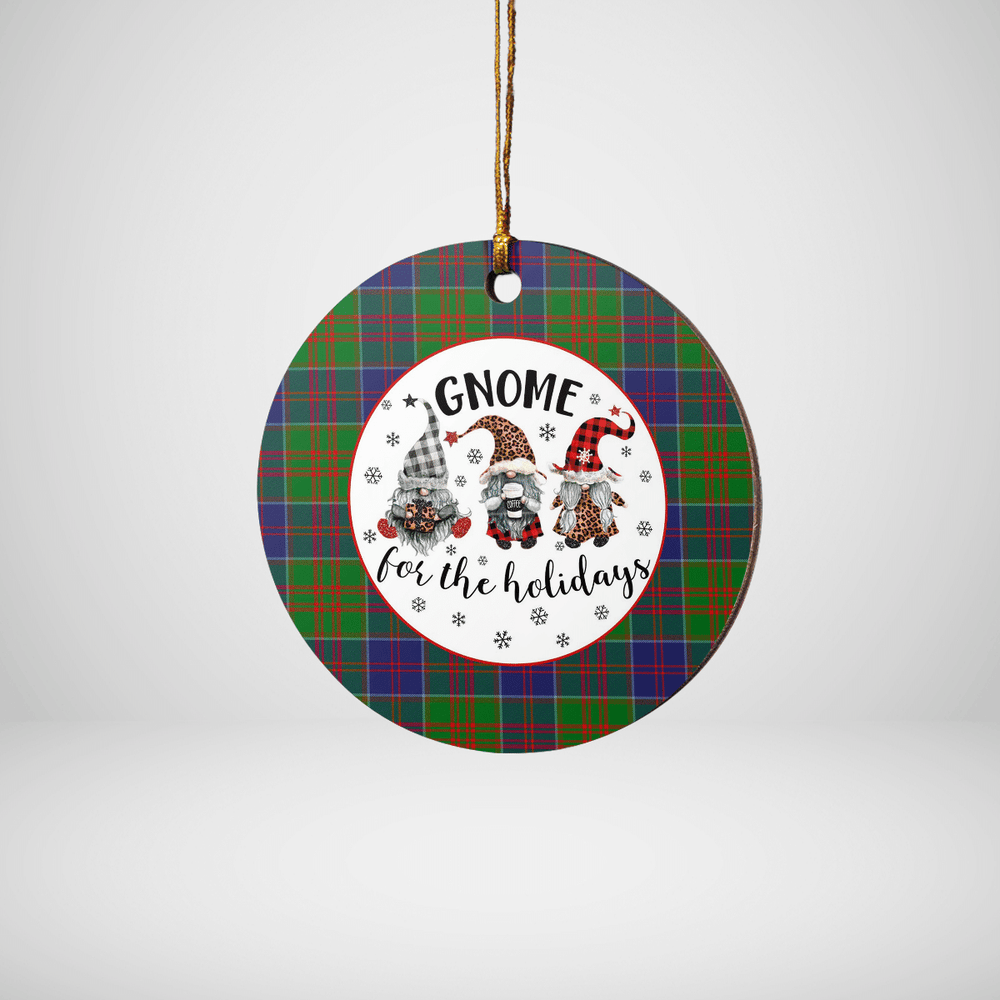 Clan Stewart of Appin Hunting Modern Tartan Tartan Crest Gnome Round Ceramic Ornament XZ32 Stewart of Appin Hunting Modern Tartan Tartan Christmas