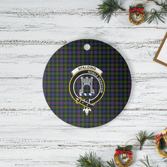 Clan Spalding Murray of Atholl Modern Tartan Crest Round Ceramic Ornament UX54 Spalding Murray of Atholl Modern Tartan Tartan Christmas