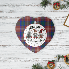 Clan Chisholm Hunting Modern Tartan Tartan Crest Gnome Heart Ceramic Ornament HF71 Chisholm Hunting Modern Tartan Tartan Christmas