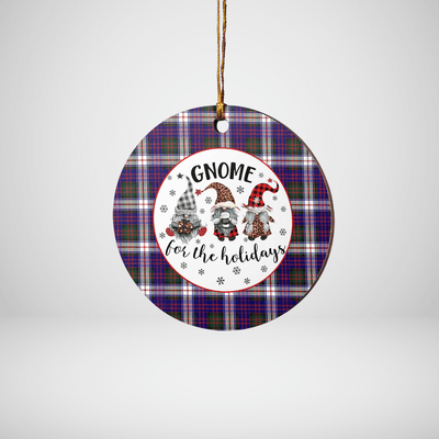 Clan MacDonald Dress Modern Tartan Tartan Crest Gnome Round Ceramic Ornament