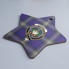 Clan Kinnaird Tartan Crest Star Ceramic Ornament OH82 Kinnaird Tartan Tartan Christmas