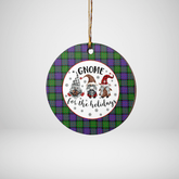 Clan MacBrayne Tartan Tartan Crest Gnome Round Ceramic Ornament JS90 MacBrayne Tartan Tartan Christmas