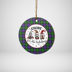 Clan MacBrayne Tartan Tartan Crest Gnome Round Ceramic Ornament JS90 MacBrayne Tartan Tartan Christmas