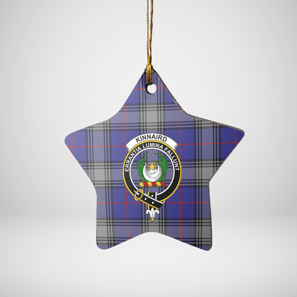 Clan Kinnaird Tartan Crest Star Ceramic Ornament OH82 Kinnaird Tartan Tartan Christmas