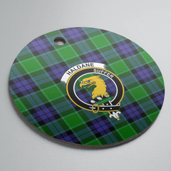Clan Haldane 2 Tartan Crest Round Ceramic Ornament GD20 Haldane 2 Tartan Tartan Christmas