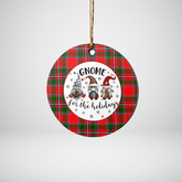 Clan Spens Modern Tartan Tartan Crest Gnome Round Ceramic Ornament YL14 Spens Modern Tartan Tartan Christmas