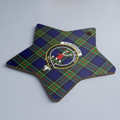 Clan Colquhoun Modern Tartan Crest Star Ceramic Ornament JD35 Colquhoun Modern Tartan Tartan Christmas