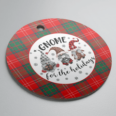 Clan Chisholm Modern Tartan Tartan Crest Gnome Round Ceramic Ornament ZF29 Chisholm Modern Tartan Tartan Christmas