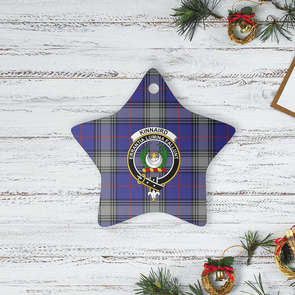Clan Kinnaird Tartan Crest Star Ceramic Ornament OH82 Kinnaird Tartan Tartan Christmas