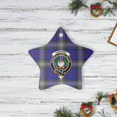 Clan Kinnaird Tartan Crest Star Ceramic Ornament OH82 Kinnaird Tartan Tartan Christmas