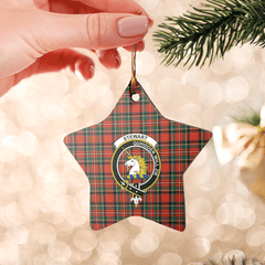 Clan Stewart (of Appin) Tartan Crest Star Ceramic Ornament RL64 Stewart (of Appin) Tartan Tartan Christmas