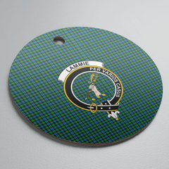 Clan Lammie Tartan Crest Round Ceramic Ornament GD33 Lammie Tartan Tartan Christmas