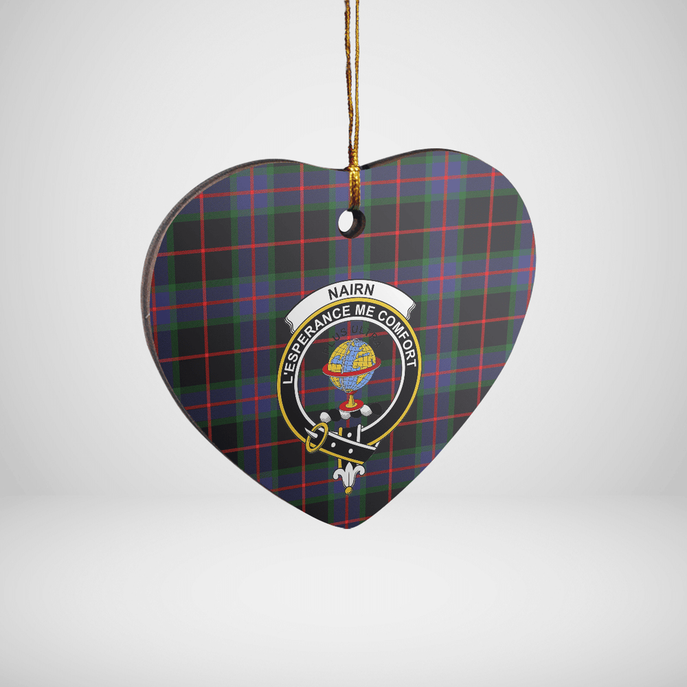 Clan Nairn Tartan Crest Heart Ceramic Ornament OI15 Nairn Tartan Tartan Christmas