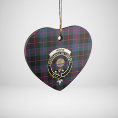 Clan Nairn Tartan Crest Heart Ceramic Ornament OI15 Nairn Tartan Tartan Christmas