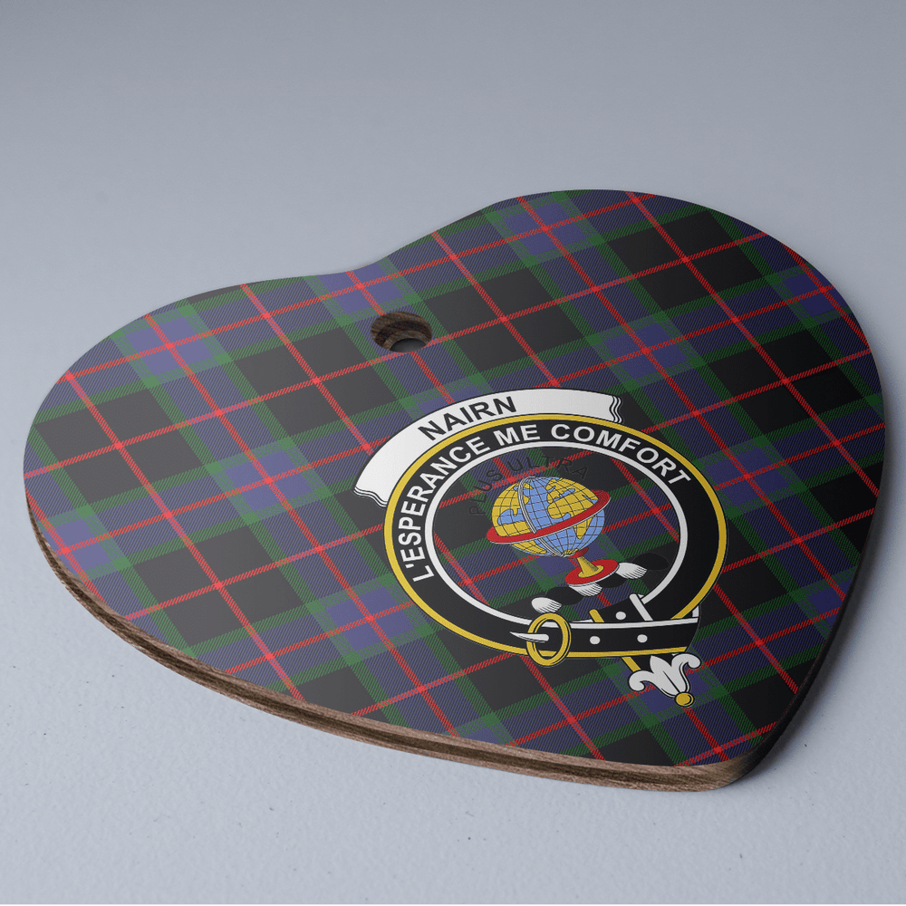 Clan Nairn Tartan Crest Heart Ceramic Ornament OI15 Nairn Tartan Tartan Christmas