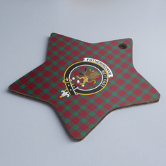 Clan Fotheringham Tartan Crest Star Ceramic Ornament QG54 Fotheringham Tartan Tartan Christmas