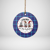 Clan Kirkcaldy Tartan Tartan Crest Gnome Round Ceramic Ornament AK35 Kirkcaldy Tartan Tartan Christmas