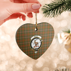 Clan Scott Brown Modern Tartan Crest Heart Ceramic Ornament VW70 Scott Brown Modern Tartan Tartan Christmas