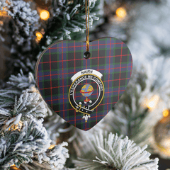 Clan Nairn Tartan Crest Heart Ceramic Ornament OI15 Nairn Tartan Tartan Christmas