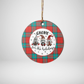 Clan Dunbar Ancient Tartan Tartan Crest Gnome Round Ceramic Ornament RM67 Dunbar Ancient Tartan Tartan Christmas