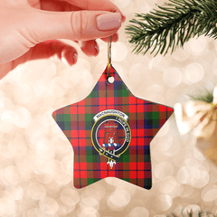 Clan MacNaughton Modern Tartan Crest Star Ceramic Ornament UN21 MacNaughton Modern Tartan Tartan Christmas