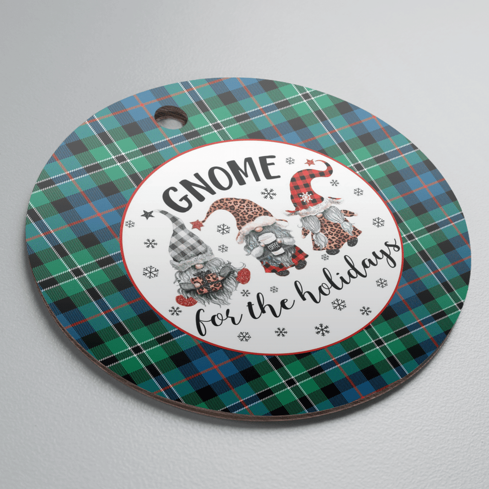 Clan Rose Hunting Ancient Tartan Tartan Crest Gnome Round Ceramic Ornament EO48 Rose Hunting Ancient Tartan Tartan Christmas