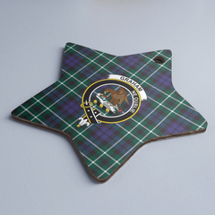 Clan Graham of Montrose Modern Tartan Crest Star Ceramic Ornament XM60 Graham of Montrose Modern Tartan Tartan Christmas