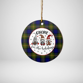 Clan Muir Tartan Tartan Crest Gnome Round Ceramic Ornament EY37 Muir Tartan Tartan Christmas