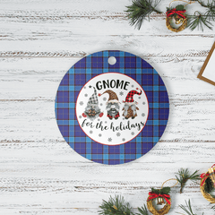 Clan Kirkcaldy Tartan Tartan Crest Gnome Round Ceramic Ornament AK35 Kirkcaldy Tartan Tartan Christmas